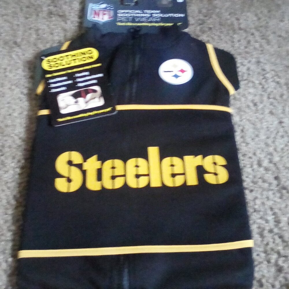 NFL Pittsburgh Steelers Dog Anxiety Shirt Calming Soothing Solution Vest for Dog